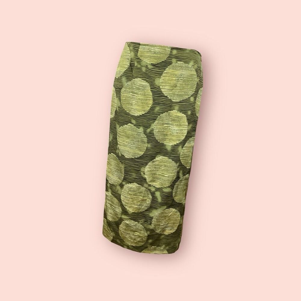 Vintage Studio C 1980s Wrap Skirt Green Retro Print 12